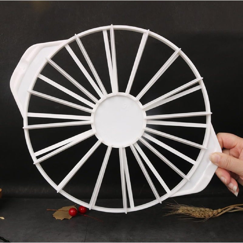 RDTGHY أداة تقطيع الكعك القابلة للتعديل لتقسيم الكعك إلى 14-16 شريحة متساوية مثالية لحفلات عيد الميلاد وحفلات الزفاف واحتياجات الخبز - Image 3